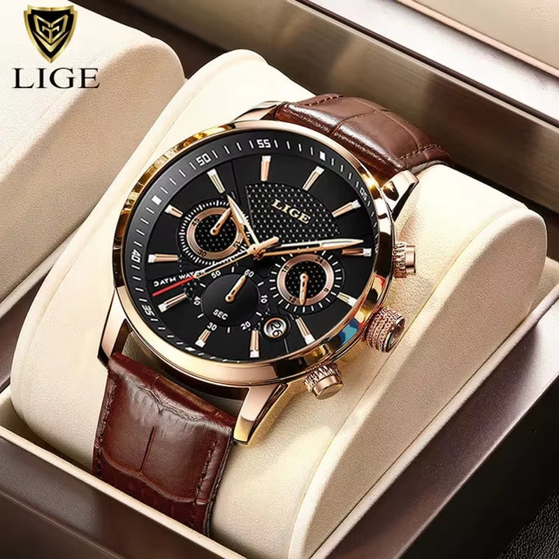 Fashion Watch for Men Top Brand Luxury Business Men Watches Sport Quartz Chronograph Waterproof Wristwatch Man Reloj Hombre
