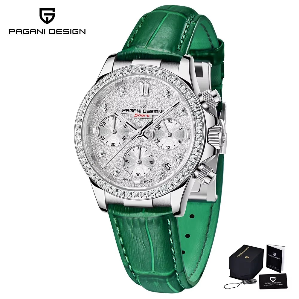 2024 New 36MM Women'S Quartz Watches Multifunction Sapphire Stainless Steel Waterproof Clock Watch for Men