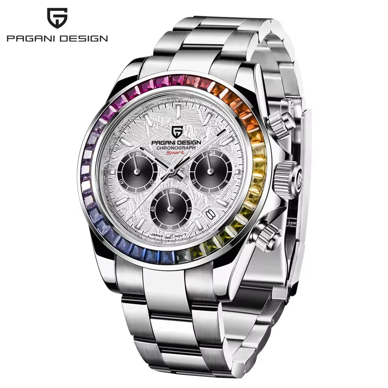 Men Watches Luxury Automatic Date Watch Men Quartz Watches for Men Brand Chronograph Japan VK63 Sapphire