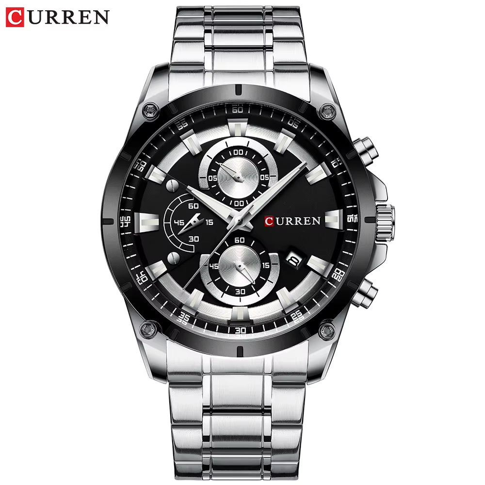 Mens Watches Fashion Top Brand Luxury Business Automatic Date Watch Men Casual Waterproof Watch Relogio Masculino+Box