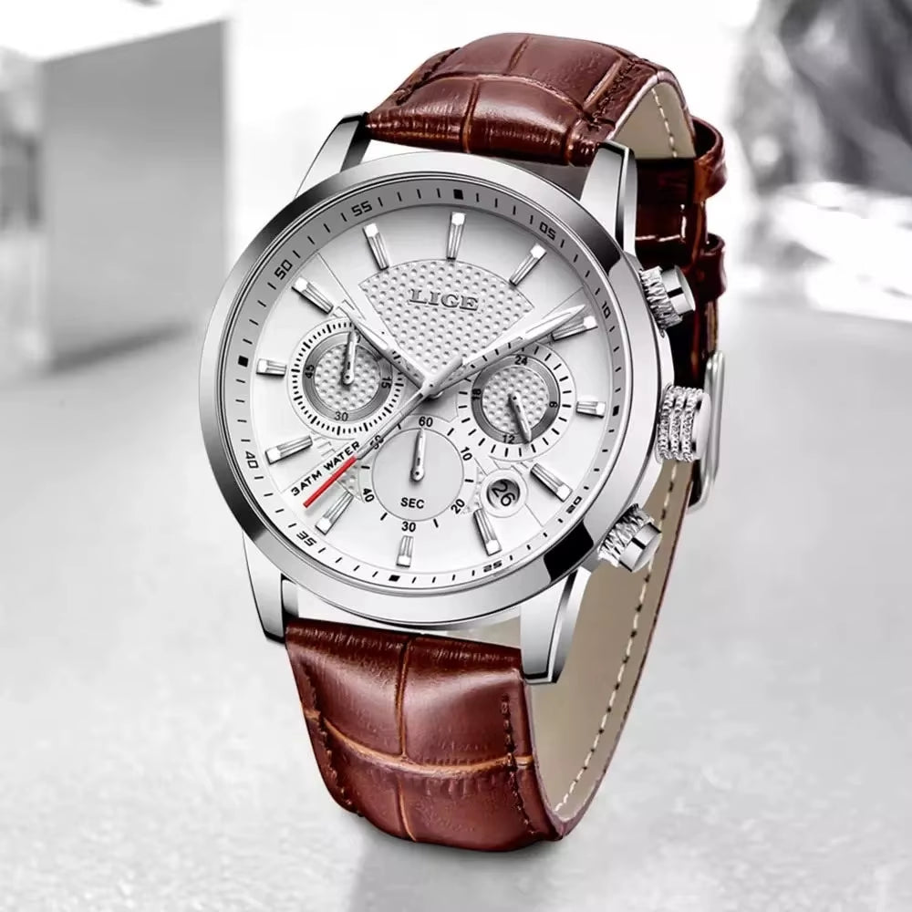 Fashion Watch for Men Top Brand Luxury Business Men Watches Sport Quartz Chronograph Waterproof Wristwatch Man Reloj Hombre