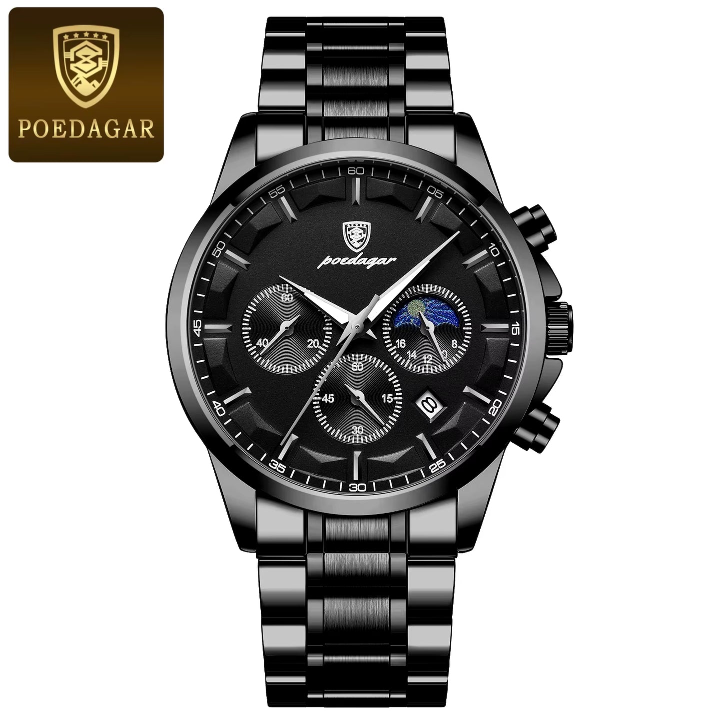 Luxury Man Wristwatch Sports Leather Men Quartz Watch Waterproof Luminous Calendar Chronograph Men'S Watches Male Clock