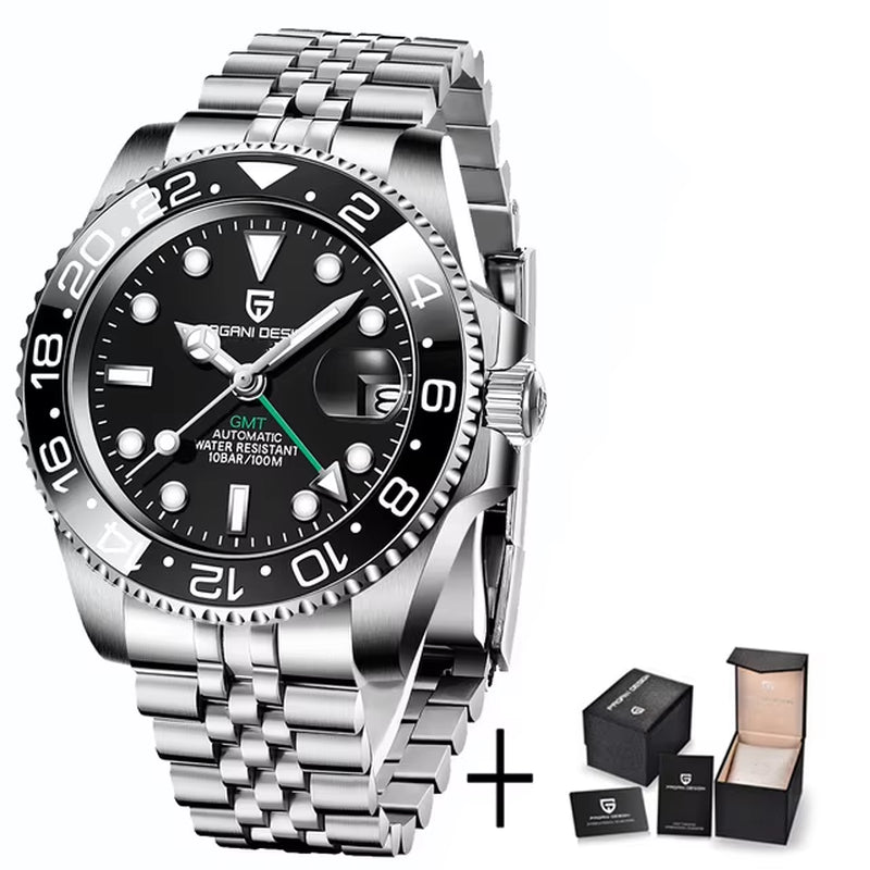 V3 Version GMT Watches Men'S Luxury Sapphire Automatic Mechanical Watch 40MM Stainless Steel Waterproof Watch
