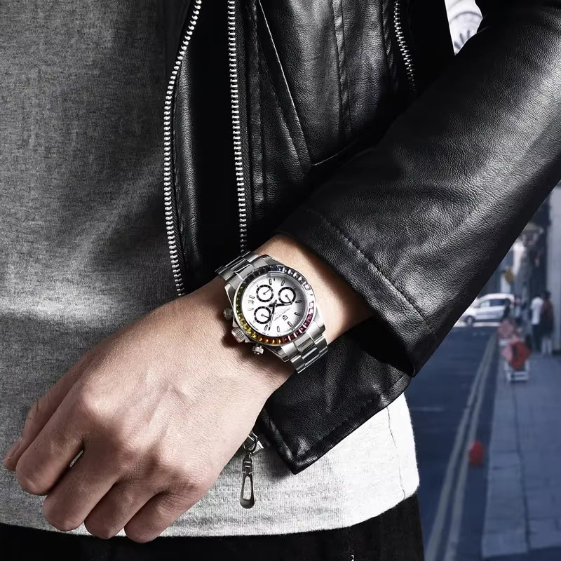 Men Watches Luxury Automatic Date Watch Men Quartz Watches for Men Brand Chronograph Japan VK63 Sapphire