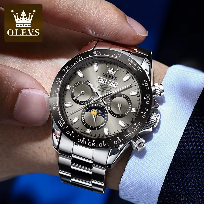 Automatic Mechanical Watches for Men TOP Brand High Quality Stainless Steel Wristwatch Luminous Waterproof Men'S Watch