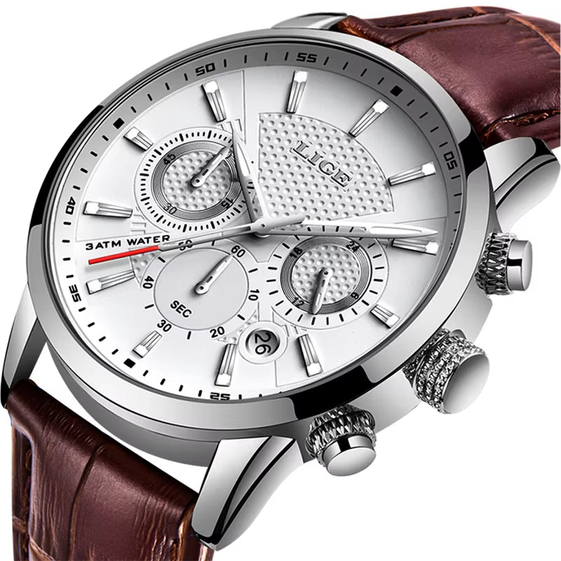 Fashion Watch for Men Top Brand Luxury Business Men Watches Sport Quartz Chronograph Waterproof Wristwatch Man Reloj Hombre