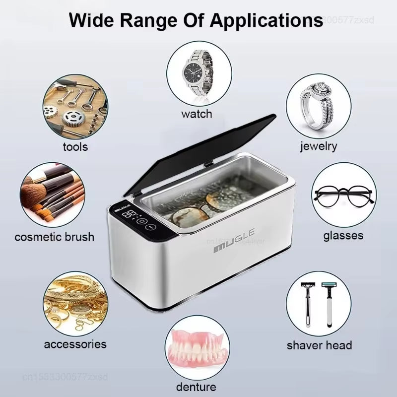 Portable Ultrasonic Cleaner 35W Ultrasonic Glasses Jewelry Cleaner 500ML Ultrasonic Cleaning Machine Ultrasound Washing Bath