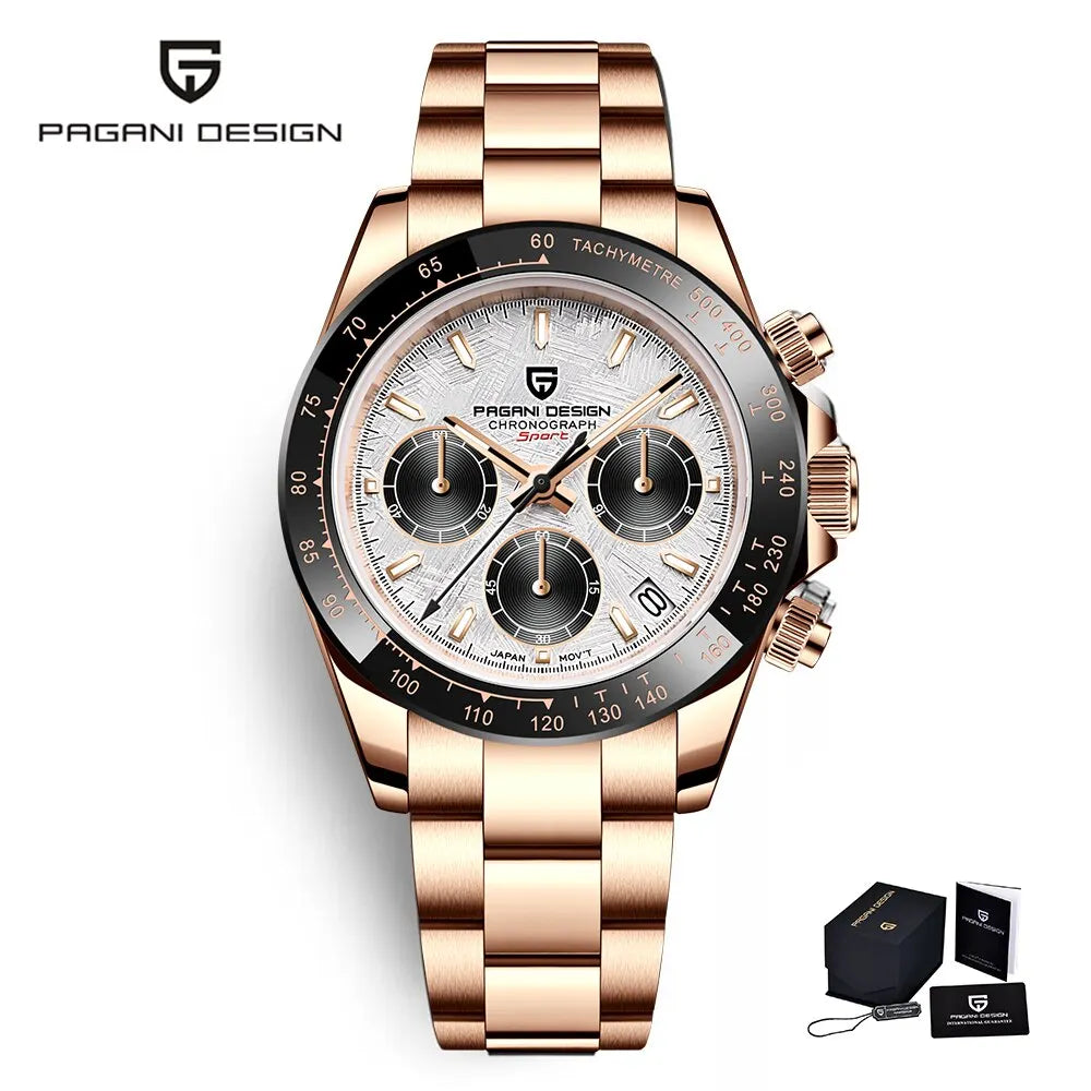 2024 New  Men Sports Quartz Watches Mens Business Watches VK63 Top Brand Luxury Watch Men Chronograph Watch for Men