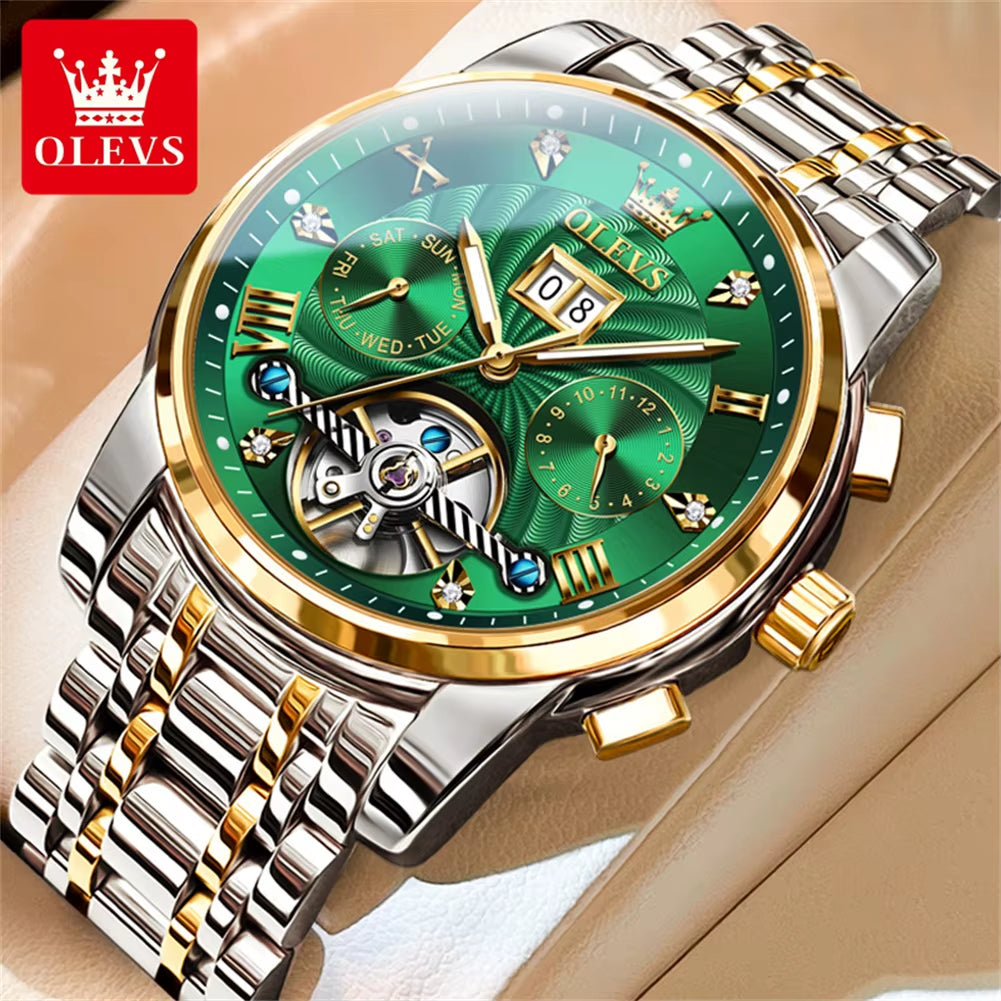 Classic Men'S Watches Tourbillon Multi-Function Full Automatic Men Watch High End Male Wristwatches