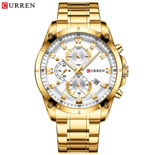 Mens Watches Fashion Top Brand Luxury Business Automatic Date Watch Men Casual Waterproof Watch Relogio Masculino+Box