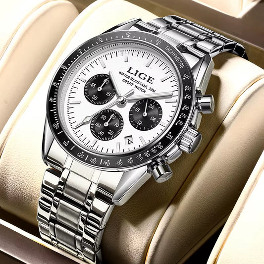 Top Brand Luxury Quartz Men'S Watches Fashion Business Waterproof Stainless Watch for Men Casual Calendar Wristwatch Clocks