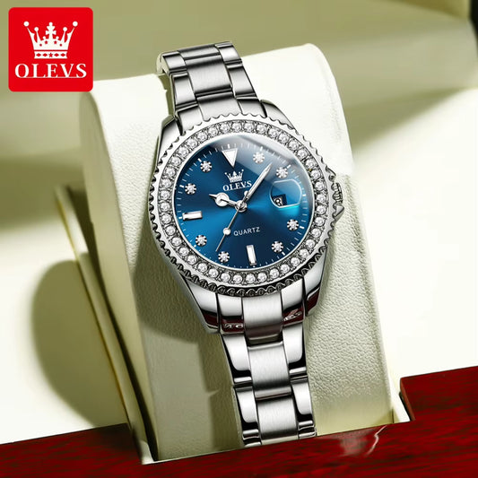 9945 Full Diamond Women'S Watches Date High Quality Elegant Ladies Watch Waterproof Quartz Wristwatch for Women Girl Watch