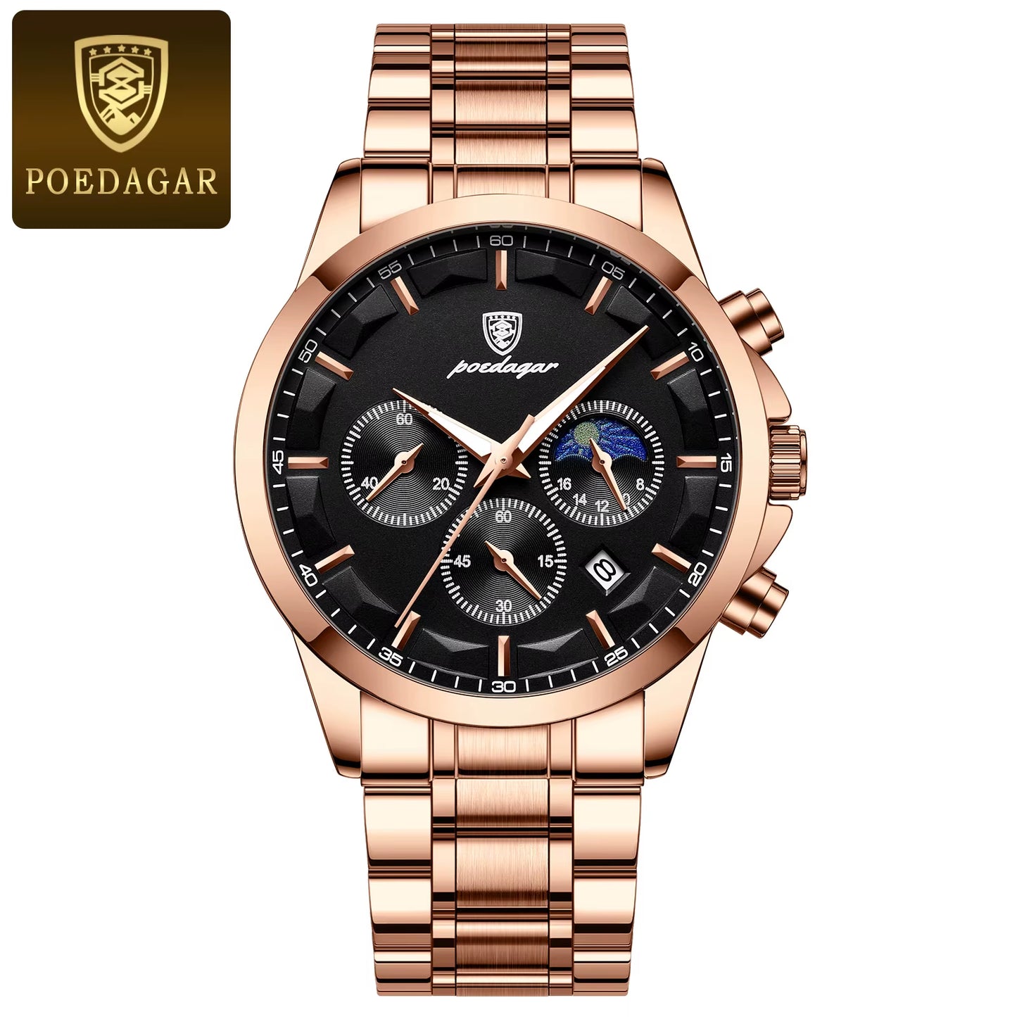 Luxury Man Wristwatch Sports Leather Men Quartz Watch Waterproof Luminous Calendar Chronograph Men'S Watches Male Clock