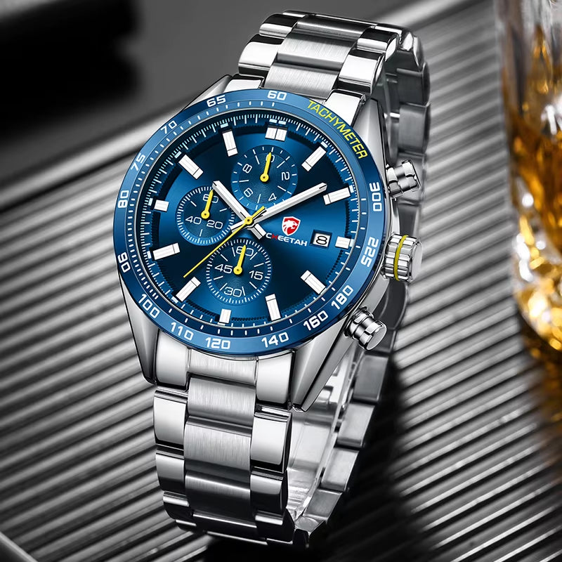 Watch Men Top Luxury Brand Stainless Steel Business Quartz Mens Watches Chronograph Casual Sport Wrist Watches for Men