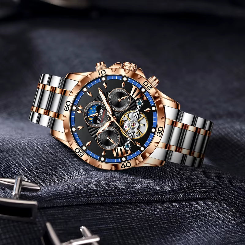 Design Mens Watches Top Brand Luxury Fashion Business Automatic Watch Men'S Waterproof Mechanical Watch Montre Homme