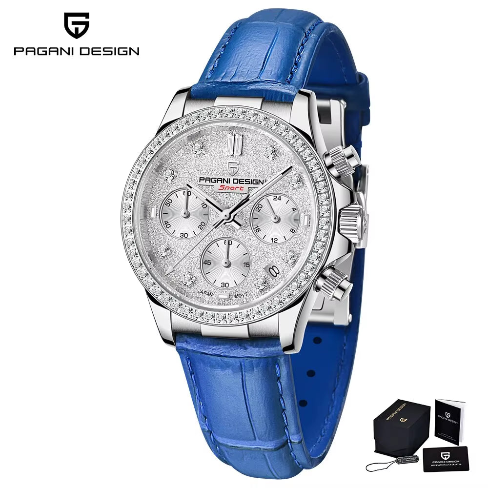 2024 New 36MM Women'S Quartz Watches Multifunction Sapphire Stainless Steel Waterproof Clock Watch for Men