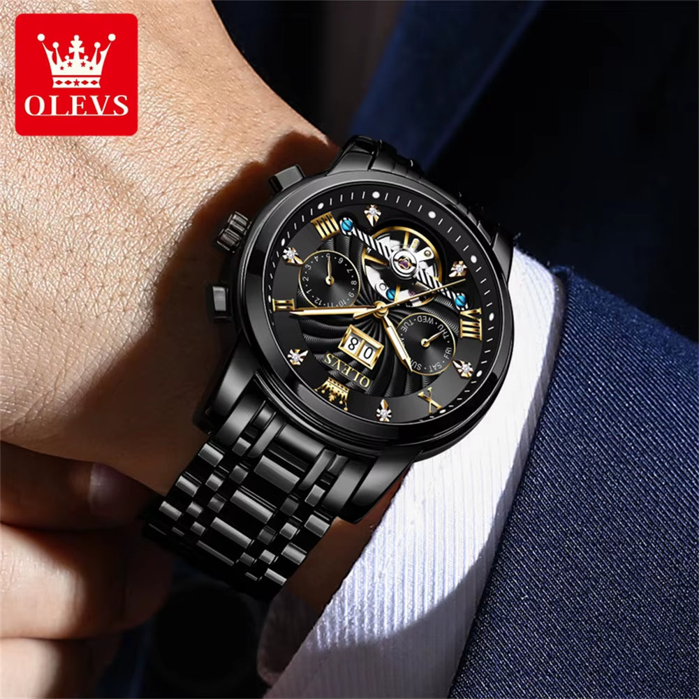 Classic Men'S Watches Tourbillon Multi-Function Full Automatic Men Watch High End Male Wristwatches