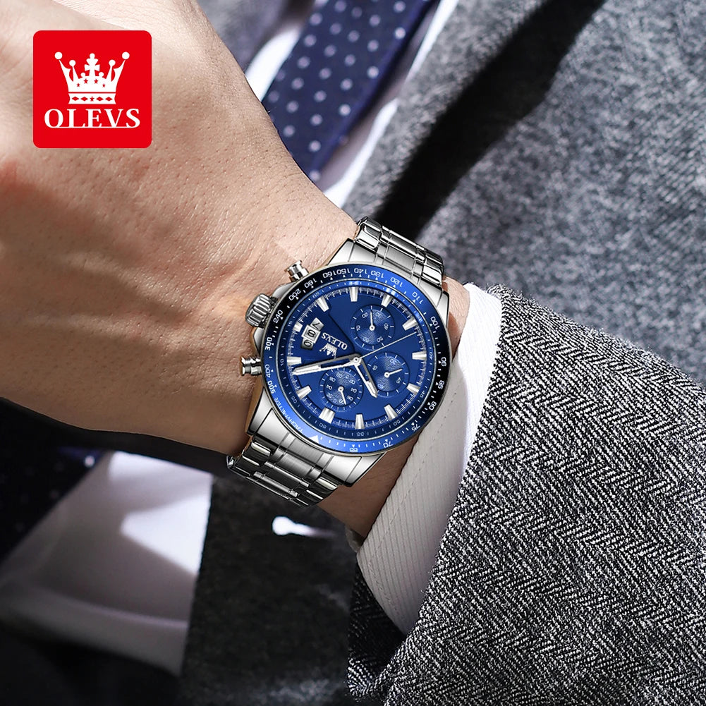 Original Quartz Watch for Men Chronograph Waterproof Men Wristwatch Fashion Business Men'S Watches 2023 Trend