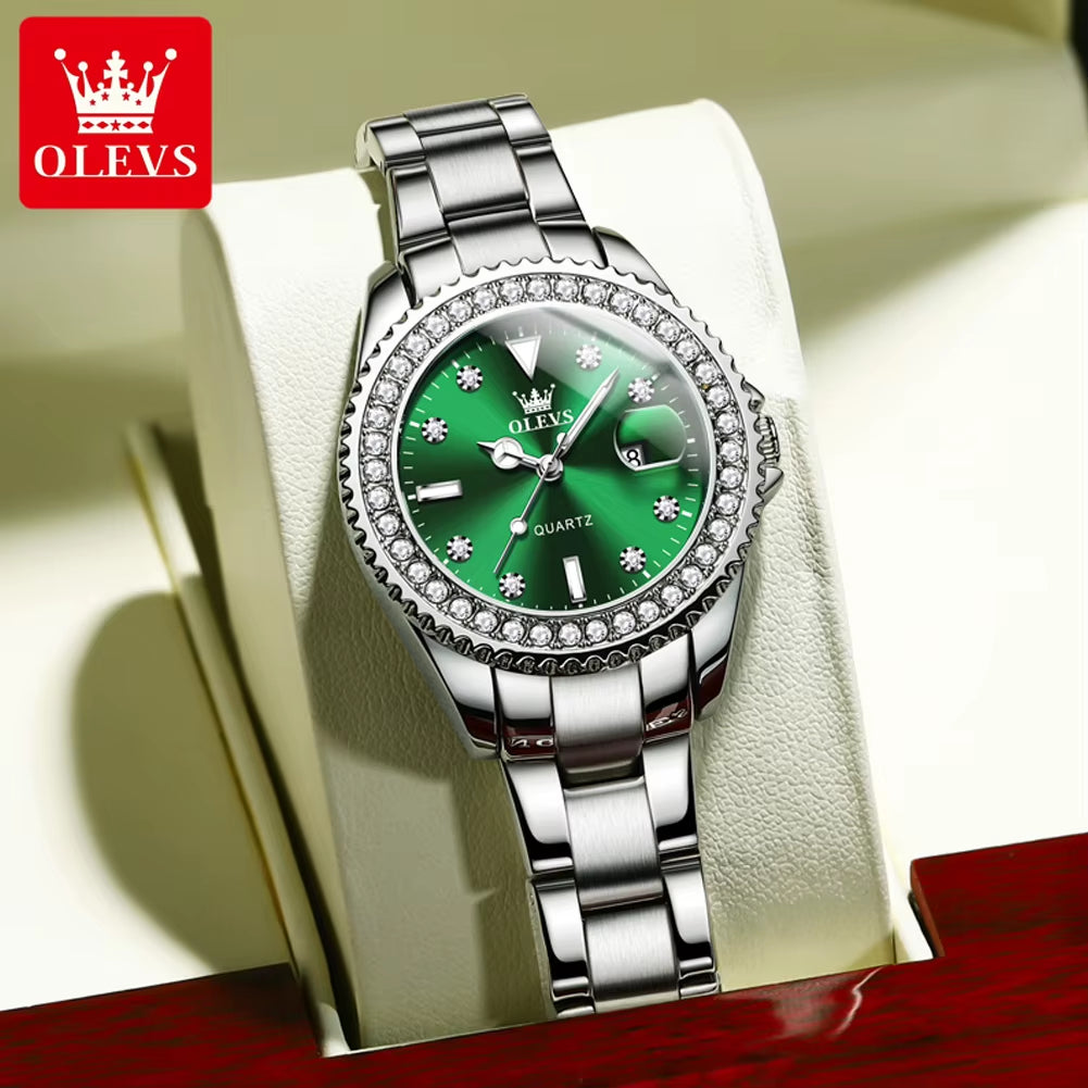 9945 Full Diamond Women'S Watches Date High Quality Elegant Ladies Watch Waterproof Quartz Wristwatch for Women Girl Watch