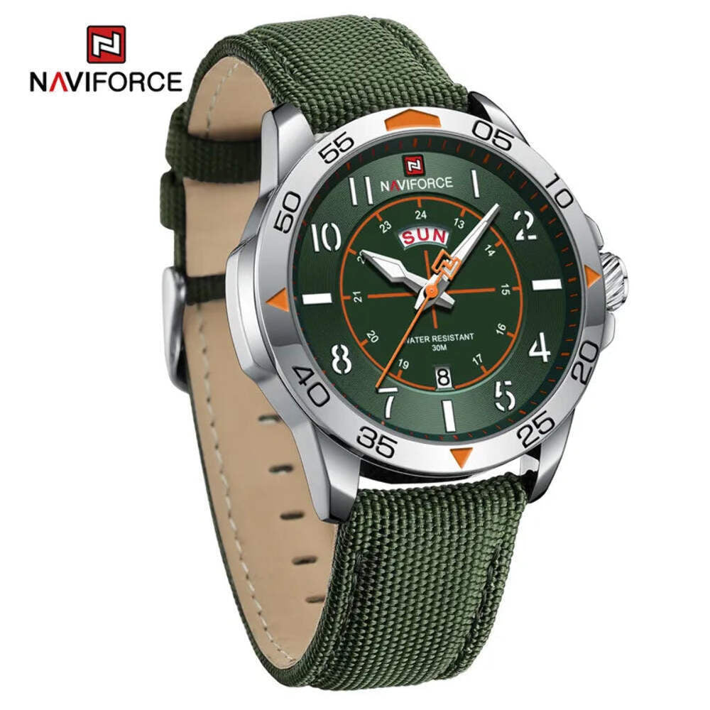 Top Brand NAVIFORCE Men'S Watches Waterproof Luxury Business Casual Nylon Strap