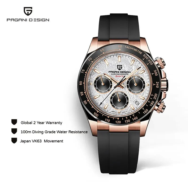 2024 New  Men Sports Quartz Watches Mens Business Watches VK63 Top Brand Luxury Watch Men Chronograph Watch for Men