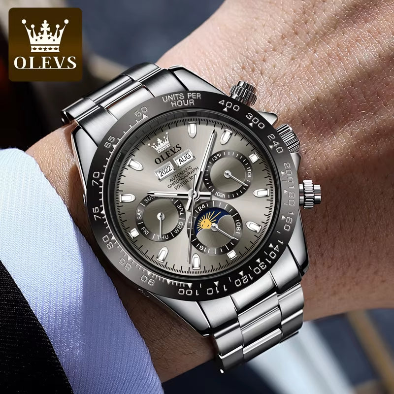 Automatic Mechanical Watches for Men TOP Brand High Quality Stainless Steel Wristwatch Luminous Waterproof Men'S Watch