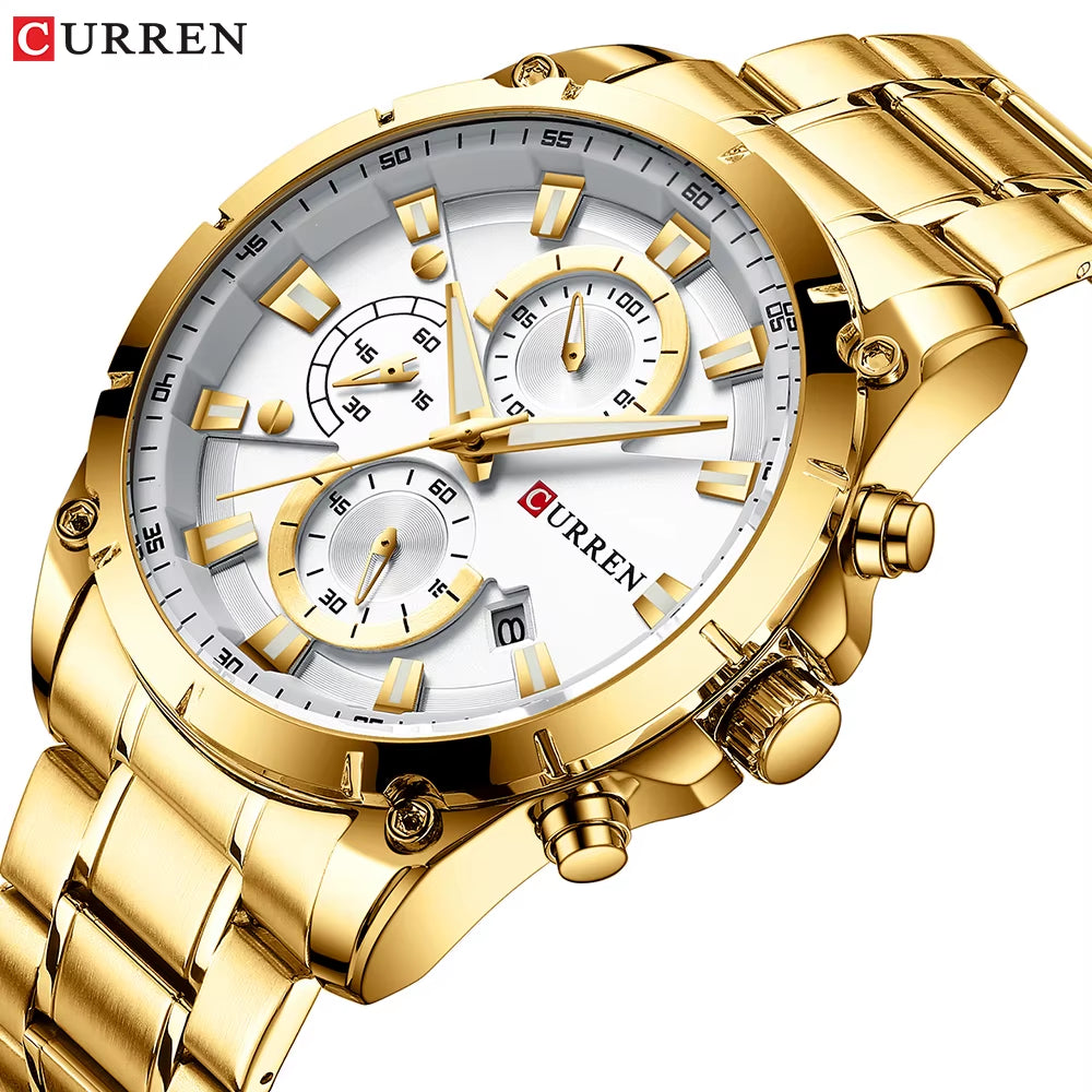 Mens Watches Fashion Top Brand Luxury Business Automatic Date Watch Men Casual Waterproof Watch Relogio Masculino+Box