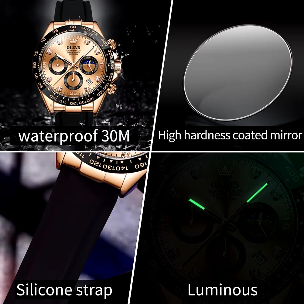 Luxury Men Watch Quartz Man Watches Waterproof Luminous Top Brand Watch for Men Date Chronograph Sport Wristwatch
