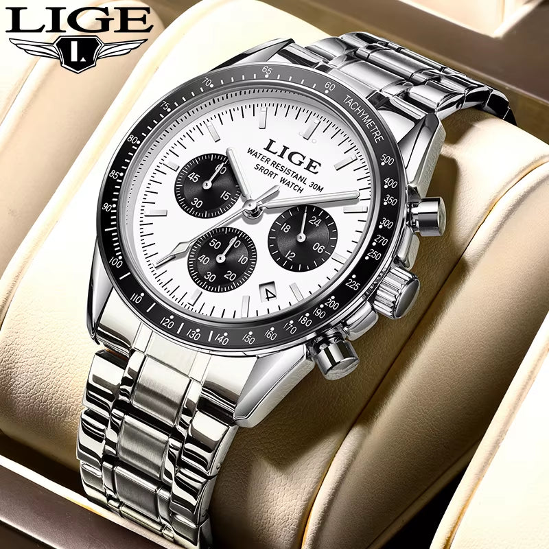 Top Brand Luxury Quartz Men'S Watches Fashion Business Waterproof Stainless Watch for Men Casual Calendar Wristwatch Clocks