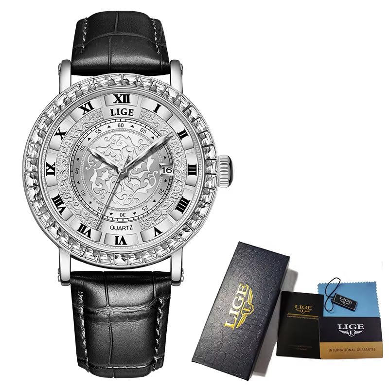 Top Luxury Fashion Vintage Watch for Women Waterproof Leather Strap Bracelet Ladies Watches Quartz Woman Clocks Reloj Mujer