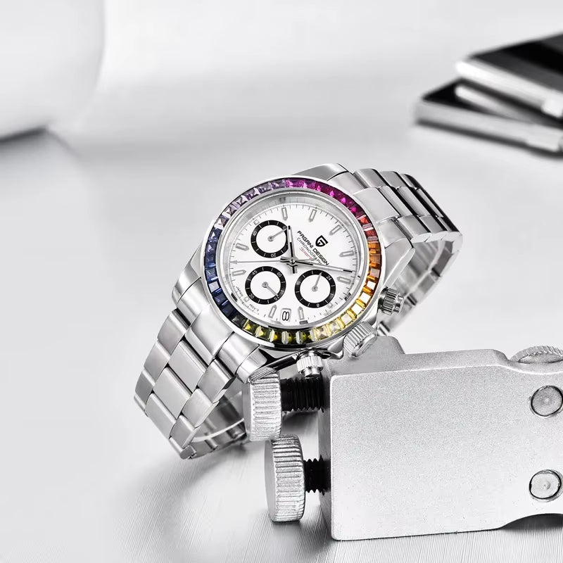 Men Watches Luxury Automatic Date Watch Men Quartz Watches for Men Brand Chronograph Japan VK63 Sapphire