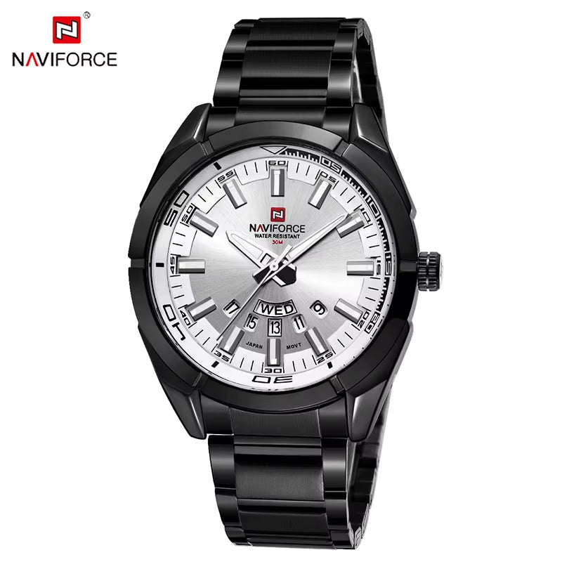 Classic Casual Watch for Men Stainless Teel Sport Waterproof Male Watches Quartz Date Display Clock Relogio Masculino