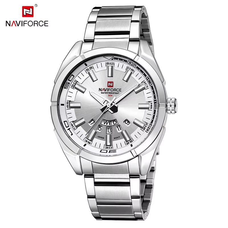 Classic Casual Watch for Men Stainless Teel Sport Waterproof Male Watches Quartz Date Display Clock Relogio Masculino
