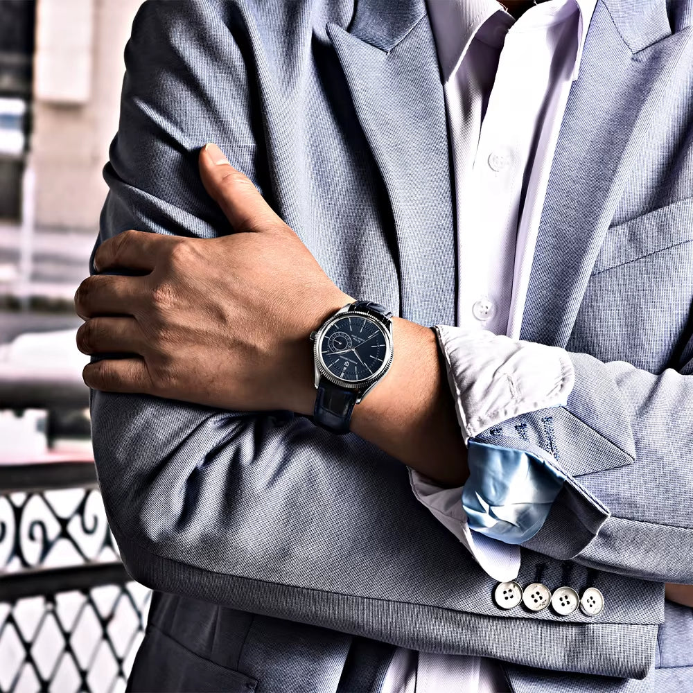 New Men Quartz Wristwatches Luxury Sapphire Glass Business Watches 200M Waterproof Stainless Steel Watch for Men