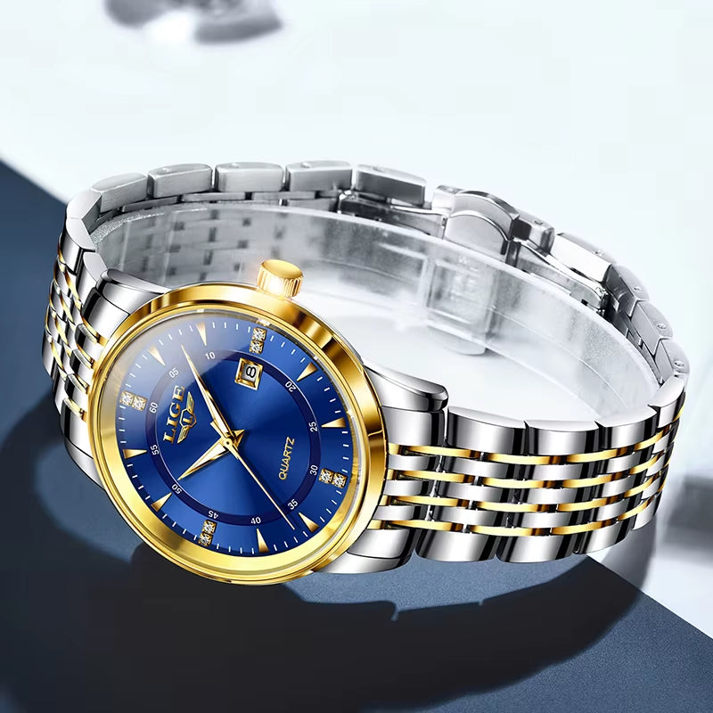 New Gold Watch Women Watches Ladies Creative Steel Women'S Bracelet Watches Fashion Waterproof Chronograph Relogio Feminino