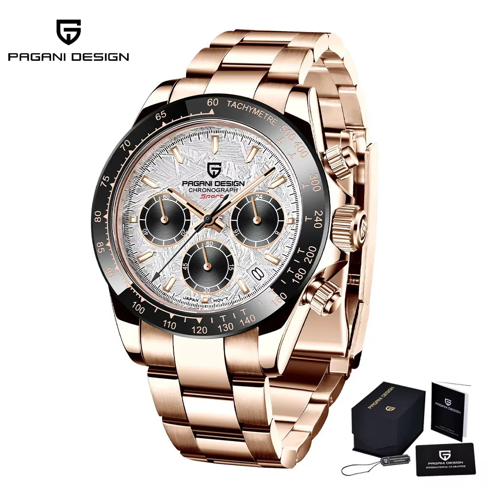 Men Watches Luxury Automatic Date Watch Men Quartz Watches for Men Brand Chronograph Japan VK63 Sapphire