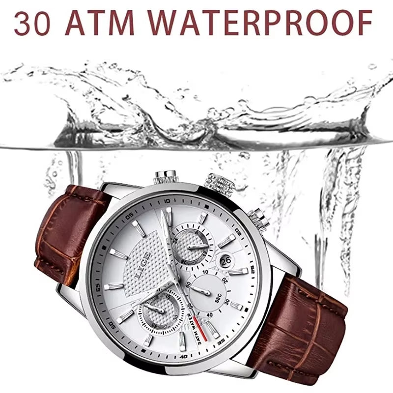 Fashion Watch for Men Top Brand Luxury Business Men Watches Sport Quartz Chronograph Waterproof Wristwatch Man Reloj Hombre