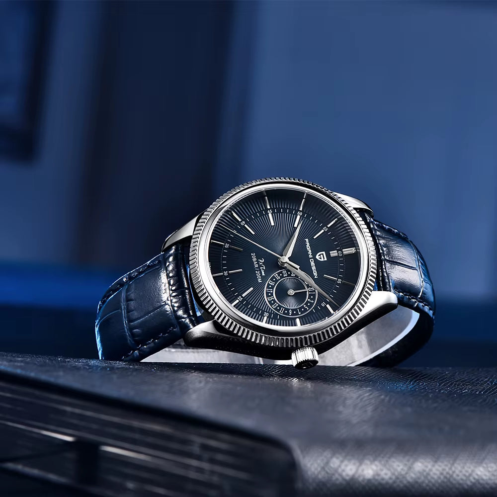 New Men Quartz Wristwatches Luxury Sapphire Glass Business Watches 200M Waterproof Stainless Steel Watch for Men