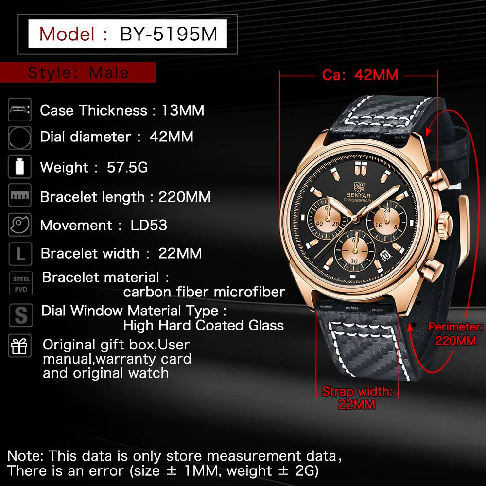 2024 New Watches Men Luxury Brand Chronograph Male Sport Watches Waterproof Stainless Steel Quartz Watch Relojes Hombre