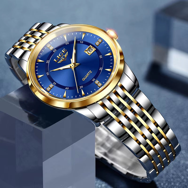 New Gold Watch Women Watches Ladies Creative Steel Women'S Bracelet Watches Fashion Waterproof Chronograph Relogio Feminino