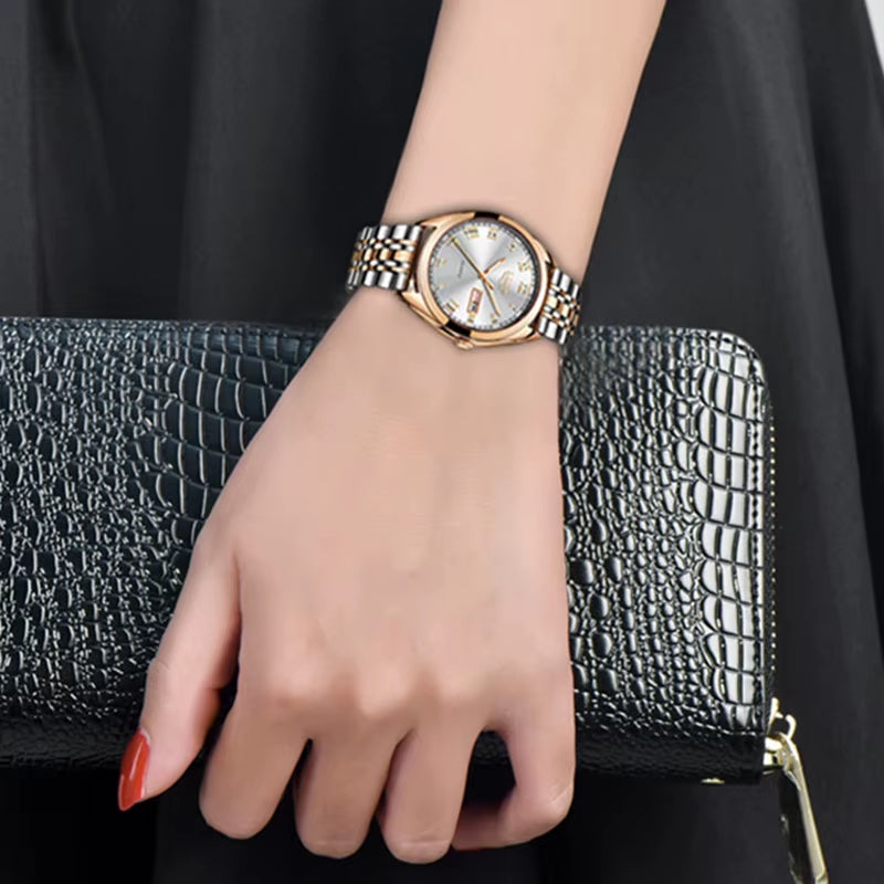 Fashion Women Watches Ladies Top Brand Luxury Waterproof Gold Quartz Watch Women Stainless Steel Date Wear Gift Clock 2021