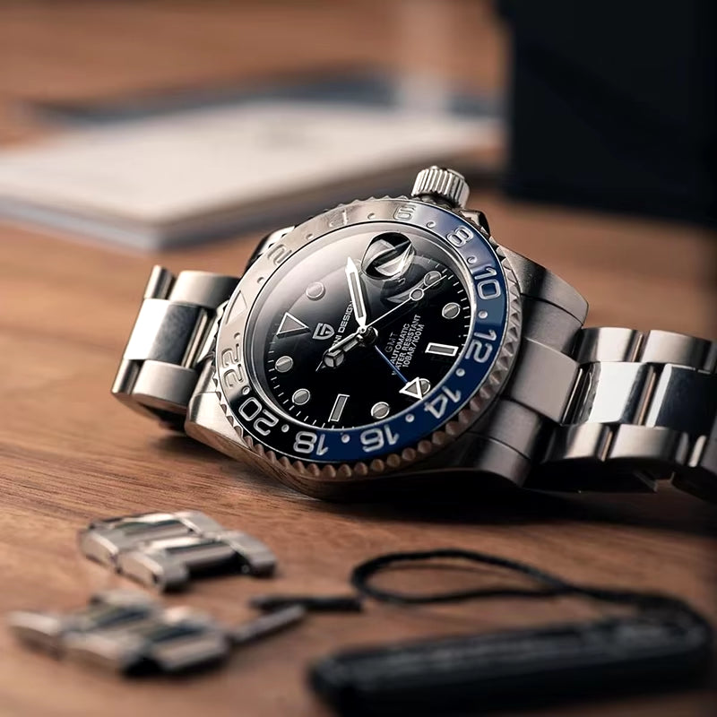 V3 Version GMT Watches Men'S Luxury Sapphire Automatic Mechanical Watch 40MM Stainless Steel Waterproof Watch