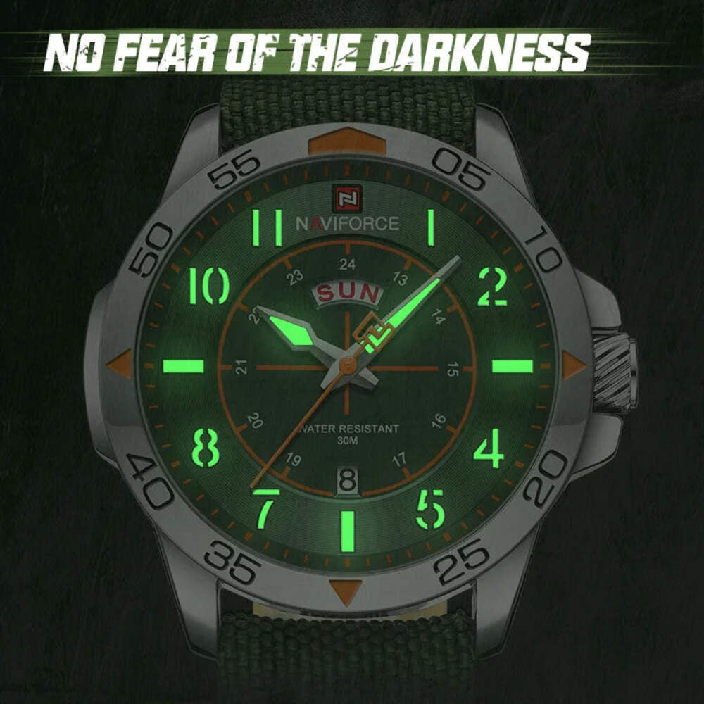 Top Brand NAVIFORCE Men'S Watches Waterproof Luxury Business Casual Nylon Strap