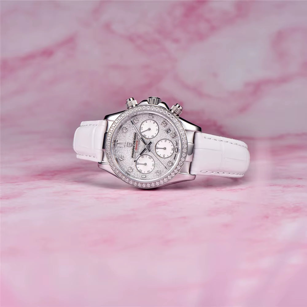 2024 New 36MM Women'S Quartz Watches Multifunction Sapphire Stainless Steel Waterproof Clock Watch for Men