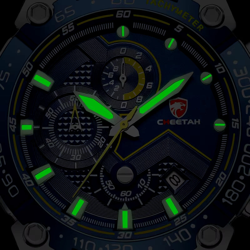 New Watches Mens Luxury Brand Big Dial Watch Men Waterproof Quartz Wristwatch Sports Chronograph Clock Relogio Masculino