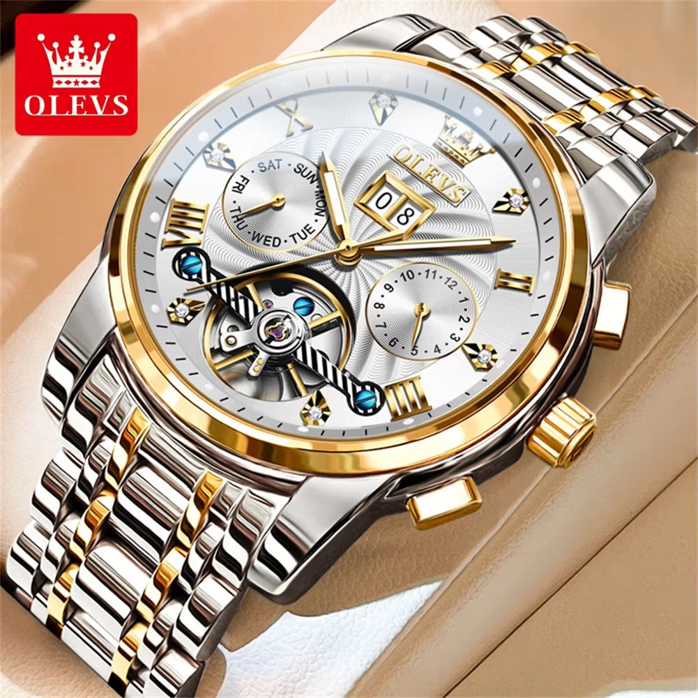 Classic Men'S Watches Tourbillon Multi-Function Full Automatic Men Watch High End Male Wristwatches