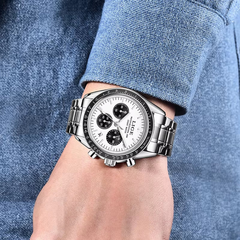 Top Brand Luxury Quartz Men'S Watches Fashion Business Waterproof Stainless Watch for Men Casual Calendar Wristwatch Clocks