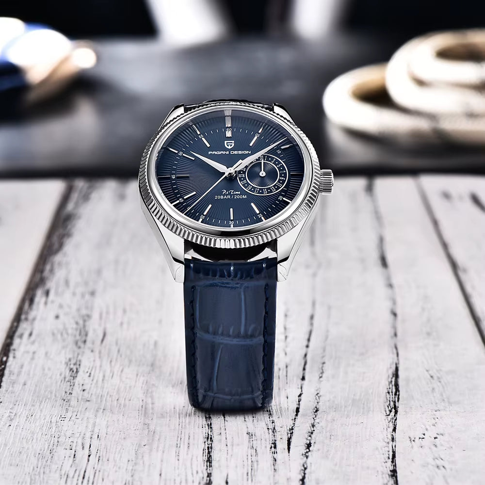 New Men Quartz Wristwatches Luxury Sapphire Glass Business Watches 200M Waterproof Stainless Steel Watch for Men