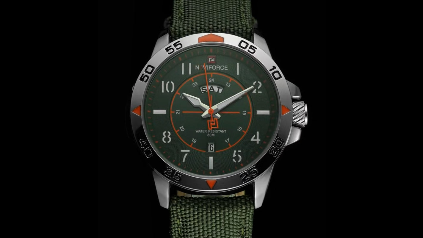Top Brand NAVIFORCE Men'S Watches Waterproof Luxury Business Casual Nylon Strap