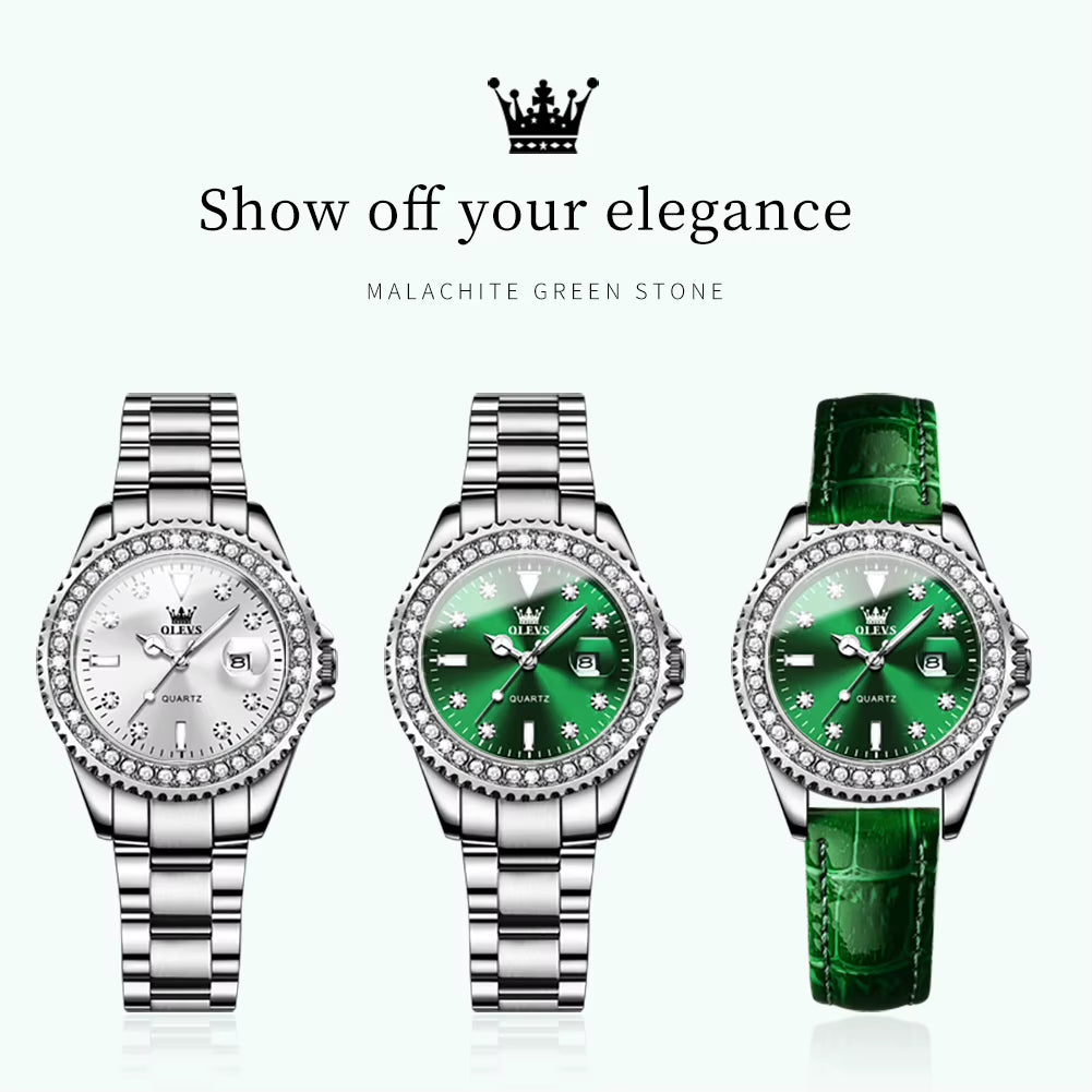 9945 Full Diamond Women'S Watches Date High Quality Elegant Ladies Watch Waterproof Quartz Wristwatch for Women Girl Watch